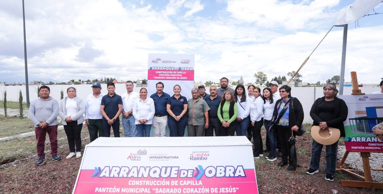 **Inicia construcción de capilla en el panteón municipal de Santa María Tonantzintla en San Andrés Cholula**
